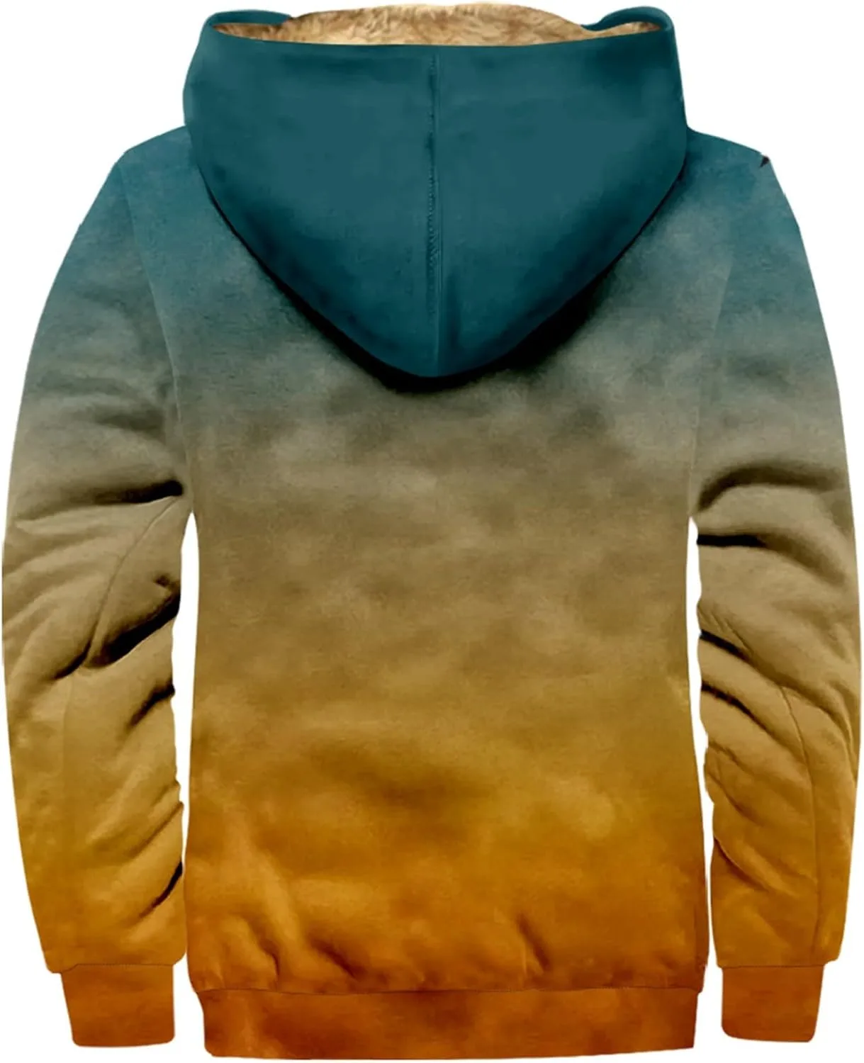 Мужская худи Sherpa Lined Plaid с полной застежкой-молнией — фото 4