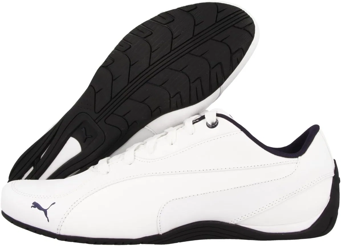 Кроссовки Puma Unisex Drift Cat 5 из кожи, низкие, 2-White, White, Blue Sky — фото 3