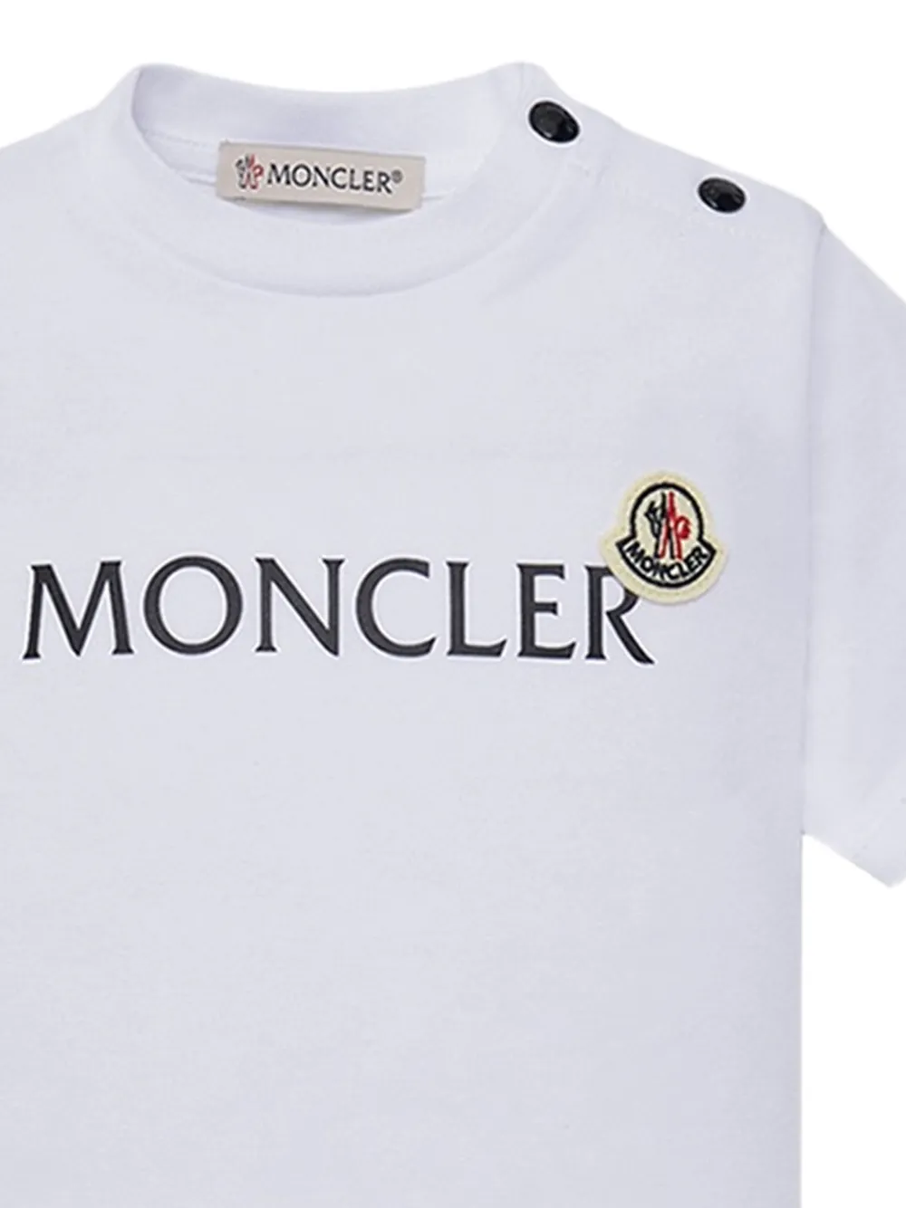 Комплект шорт с логотипом Moncler Enfant, белый — фото 2