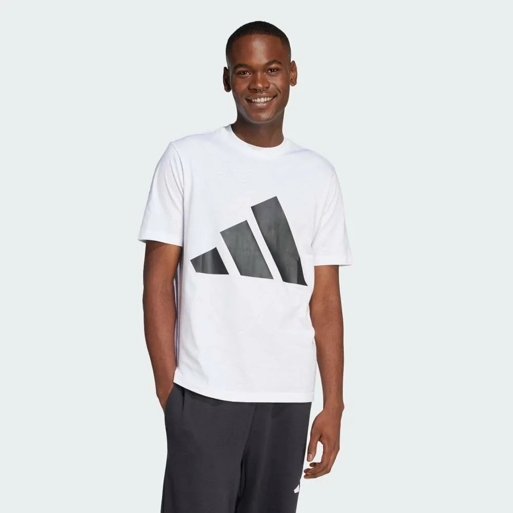Футболка Essentials с большим логотипом и коротким рукавом Adidas, white