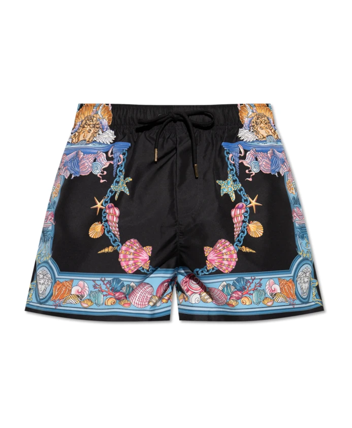

Плавки с коралловым театральным принтом Versace, черный