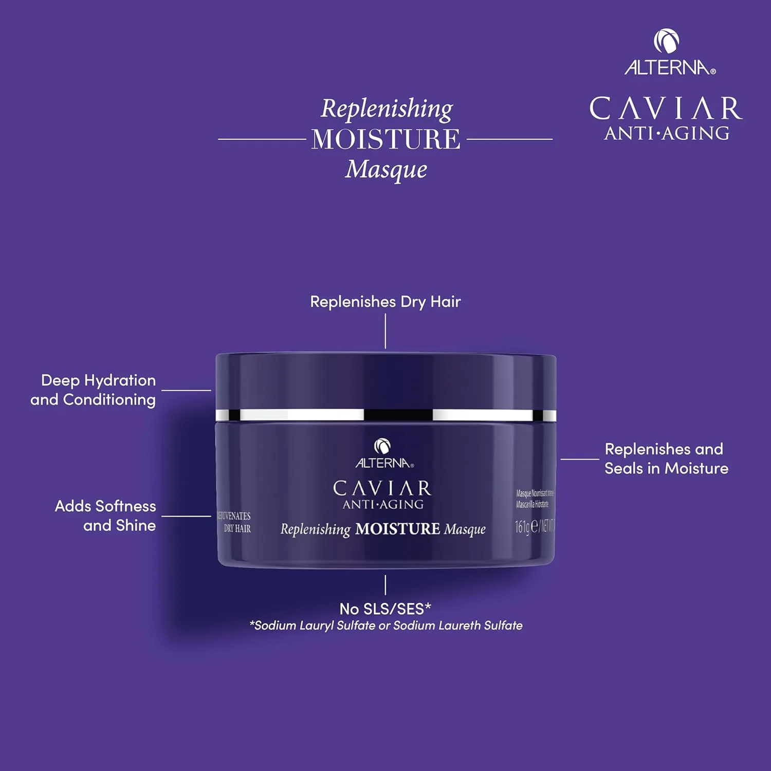 Маска для лица Alterna — Увлажняющая для волос CAVIAR Anti-Aging Replenishing Moisture Hair Masque |, 161.6 г — фото 2