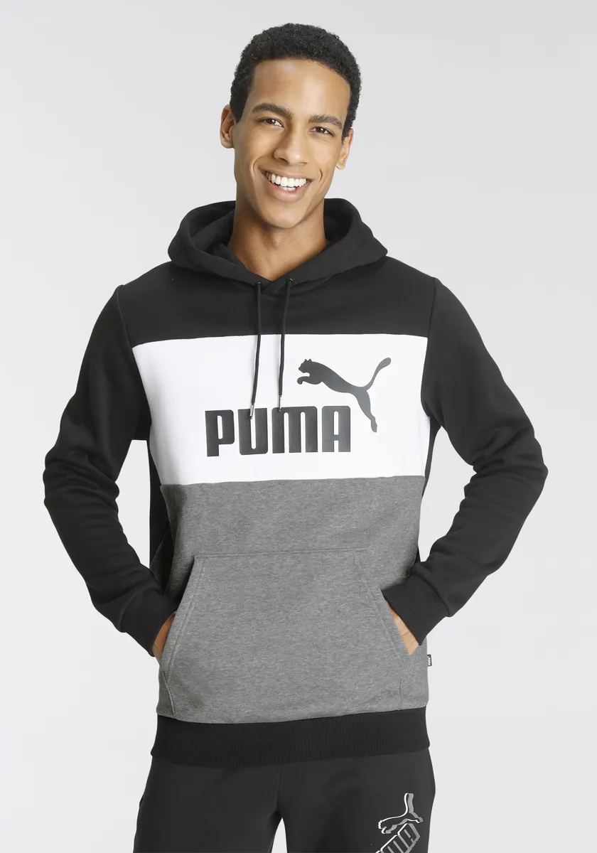 

Толстовка PUMA с капюшоном "ESS+ COLORBLOCK HOODIE FL", черный