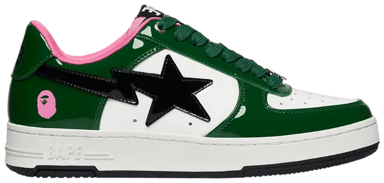 Кроссовки BAPE Wmns Bapesta #1 'Green Pink', зеленый