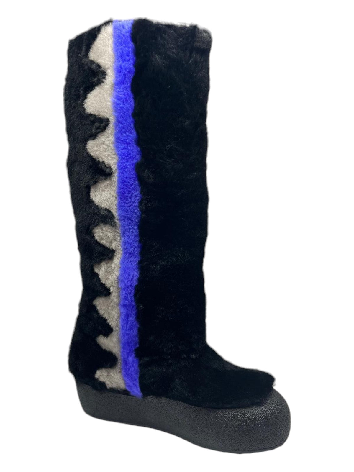 Bally Chiora 6228435 женские черно-синие меховые сапоги