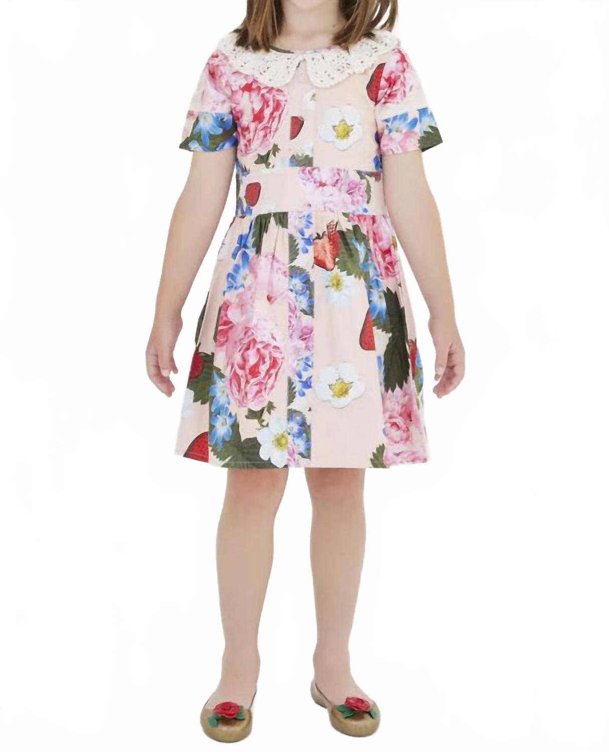 

Розовое платье с принтом клубники и пионов Sasha+Z