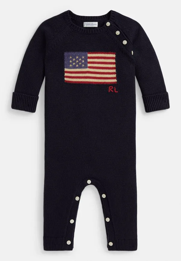 Хлопковый комбинезон с флагом Polo Ralph Lauren, Navy