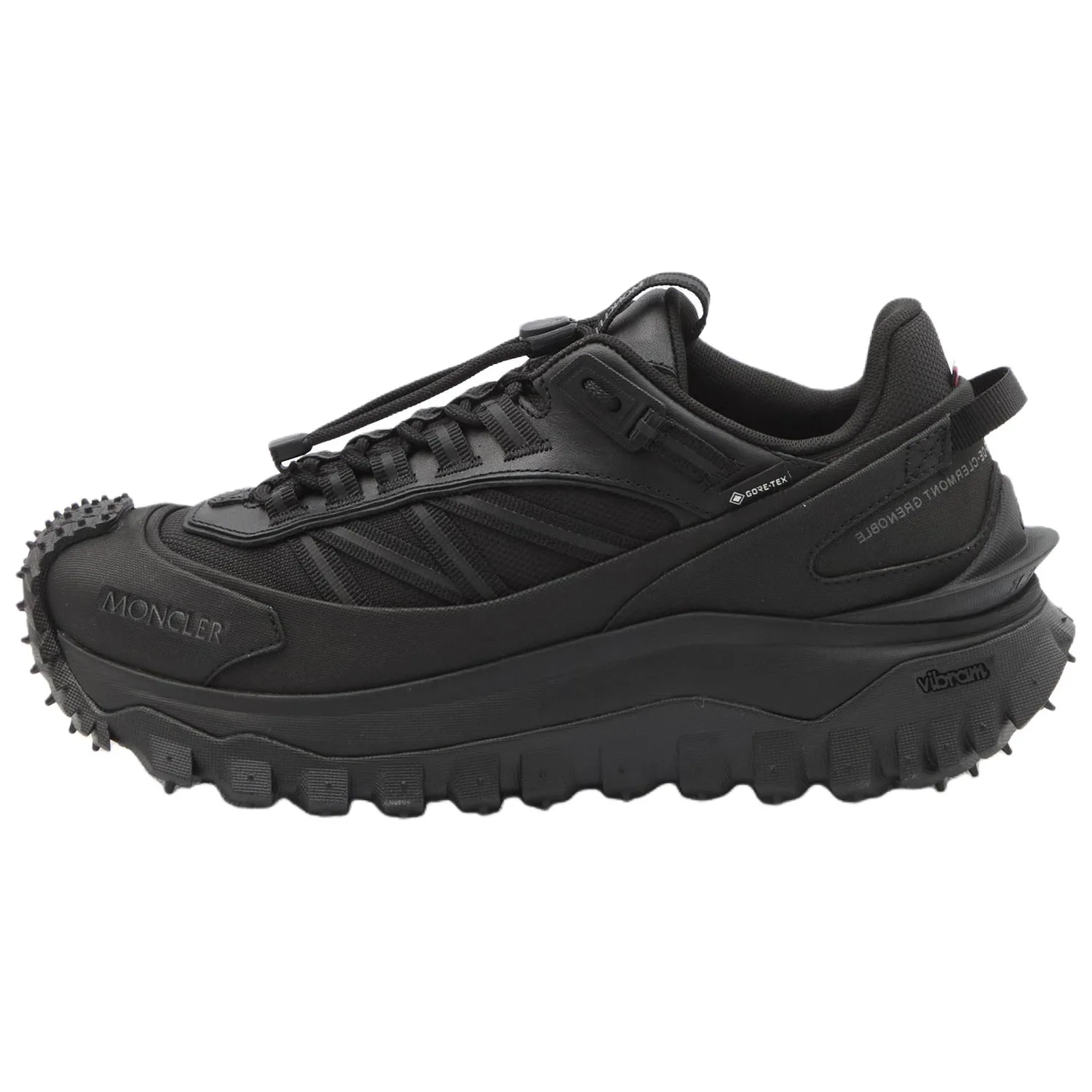 Moncler Trailgrip GT из телячьей кожи низкие повседневные кроссовки 4.5 см мужские черные