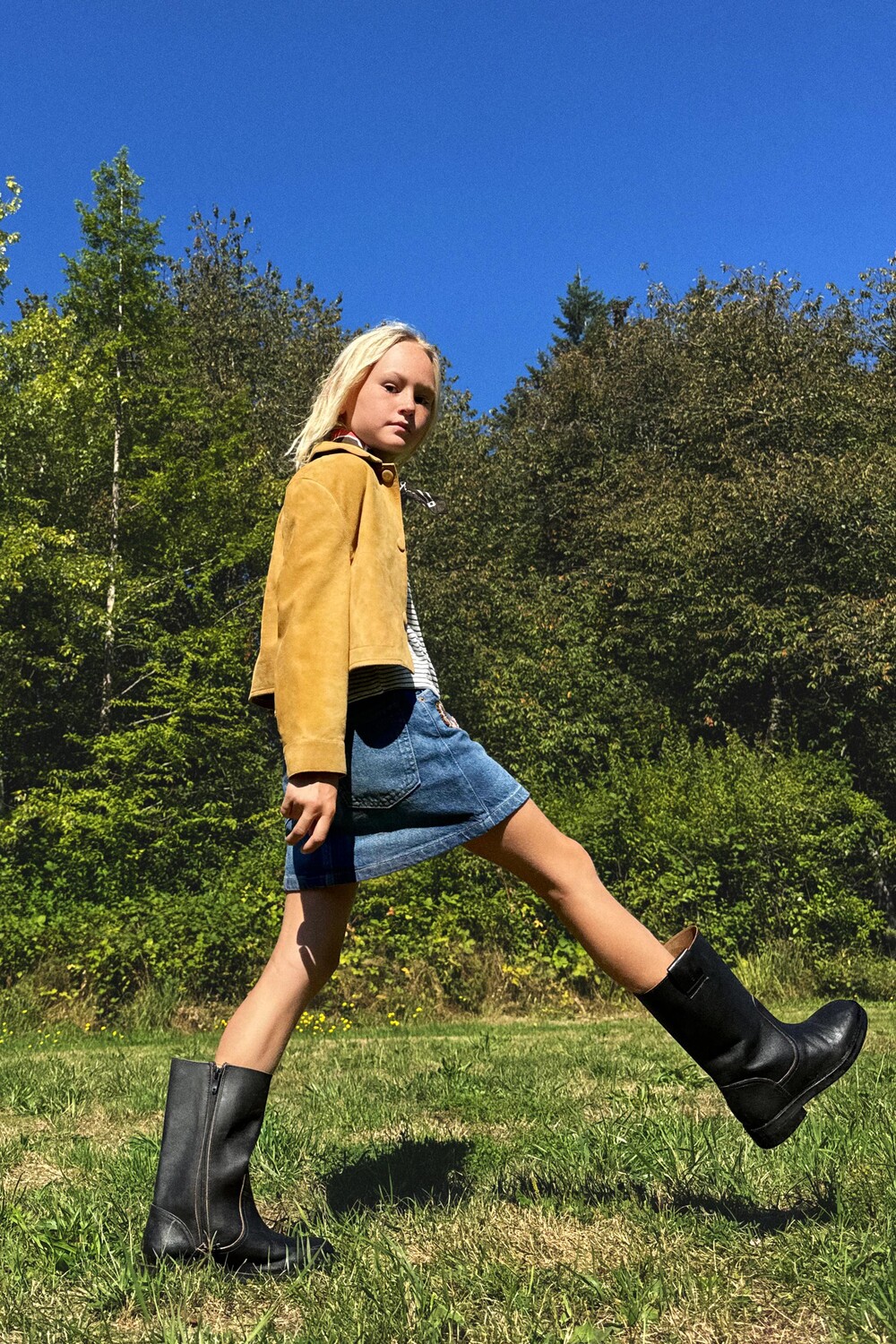 

Кожаные ботинки ZARA, черный