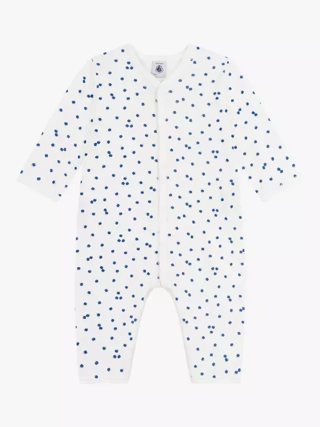 Детский хлопковый боди с принтом в виде яблок, цвет зефир/мультикол Petit Bateau