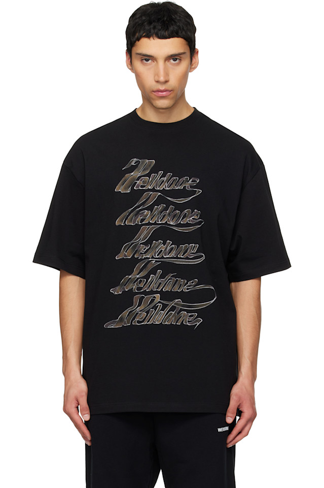 

Футболка с несколькими логотипами 'We11Done', черный