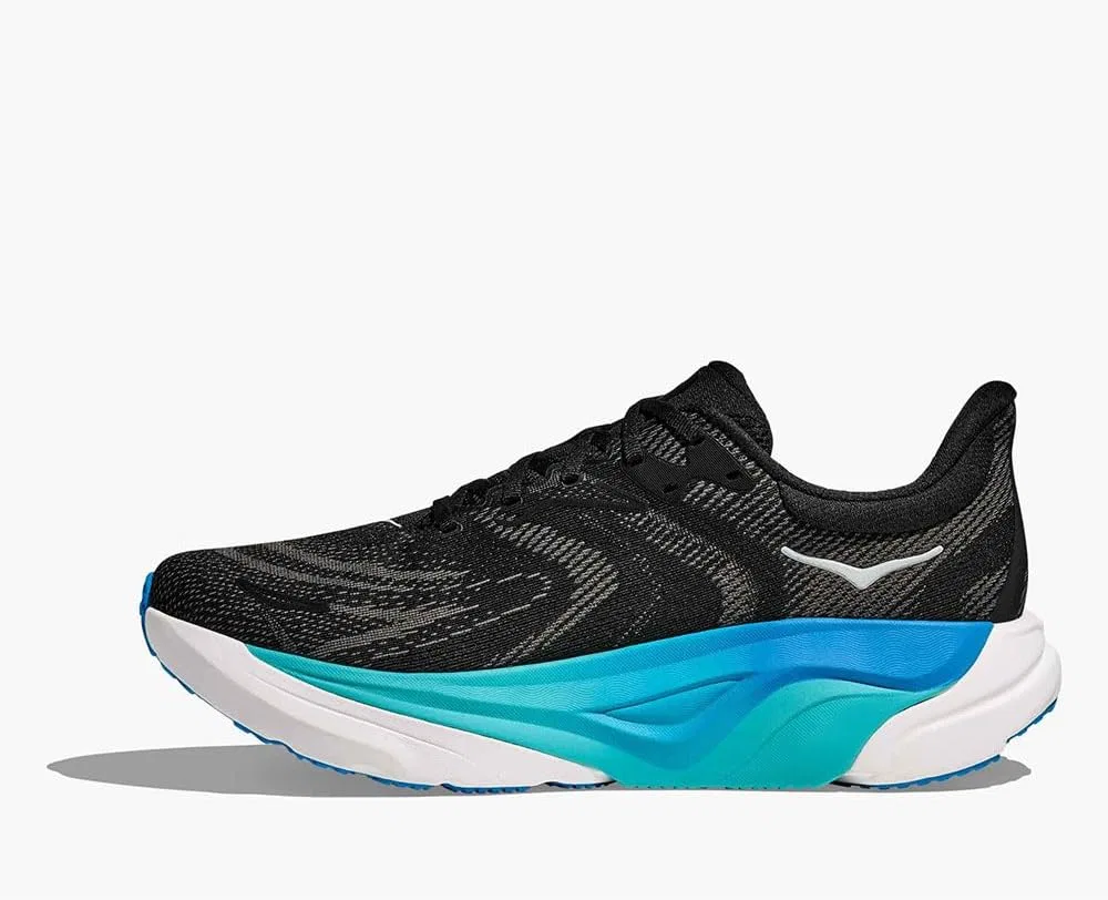 Мужские беговые кроссовки HOKA Clifton 10 Wide, Black Skyward Blue — фото 3