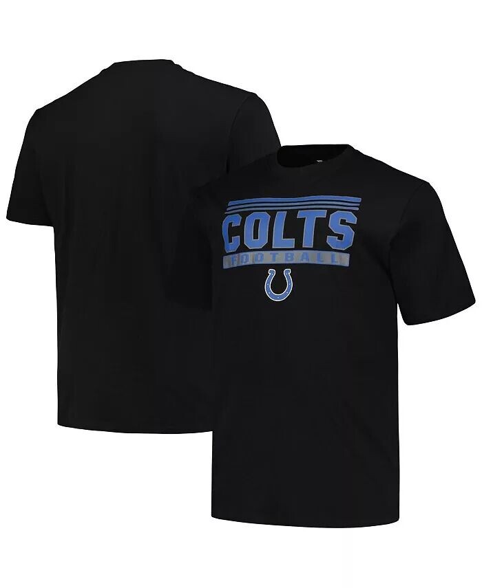 

Фирменная мужская черная футболка Indianapolis Colts Big Tall Pop Fanatics
