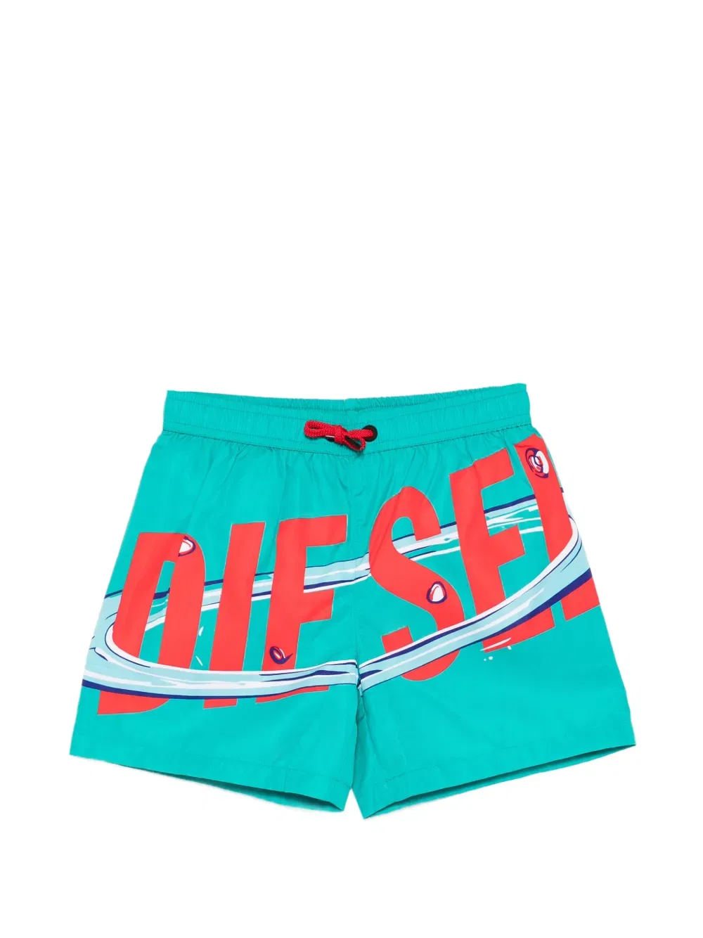 Плавки с принтом логотипа Diesel Kids, зеленый
