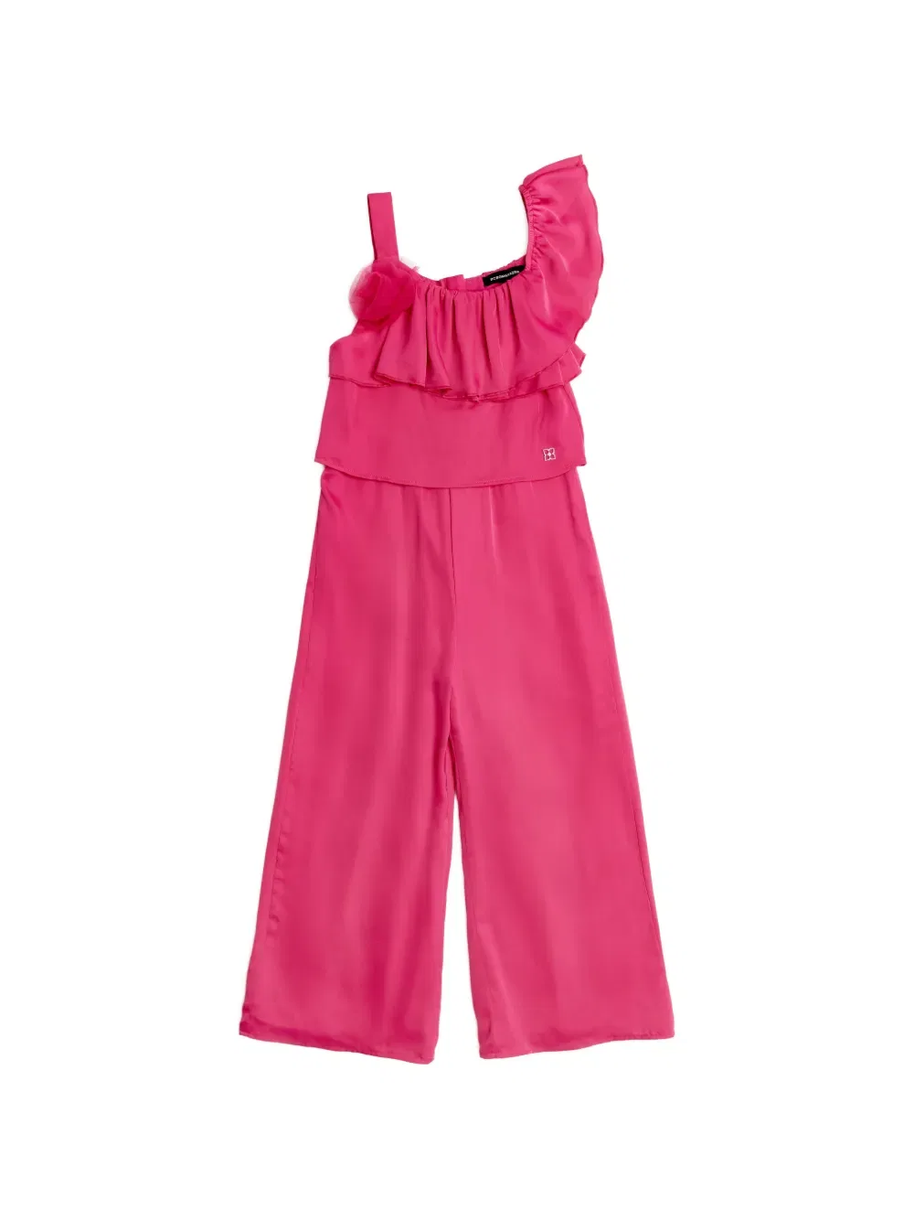 Комбинезон с оборками и цветочным принтом Bcbg Kids, розовый