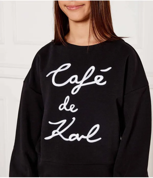 Толстовка Café de Karl Regular fit Karl Lagerfeld Kids, черный — фото 4