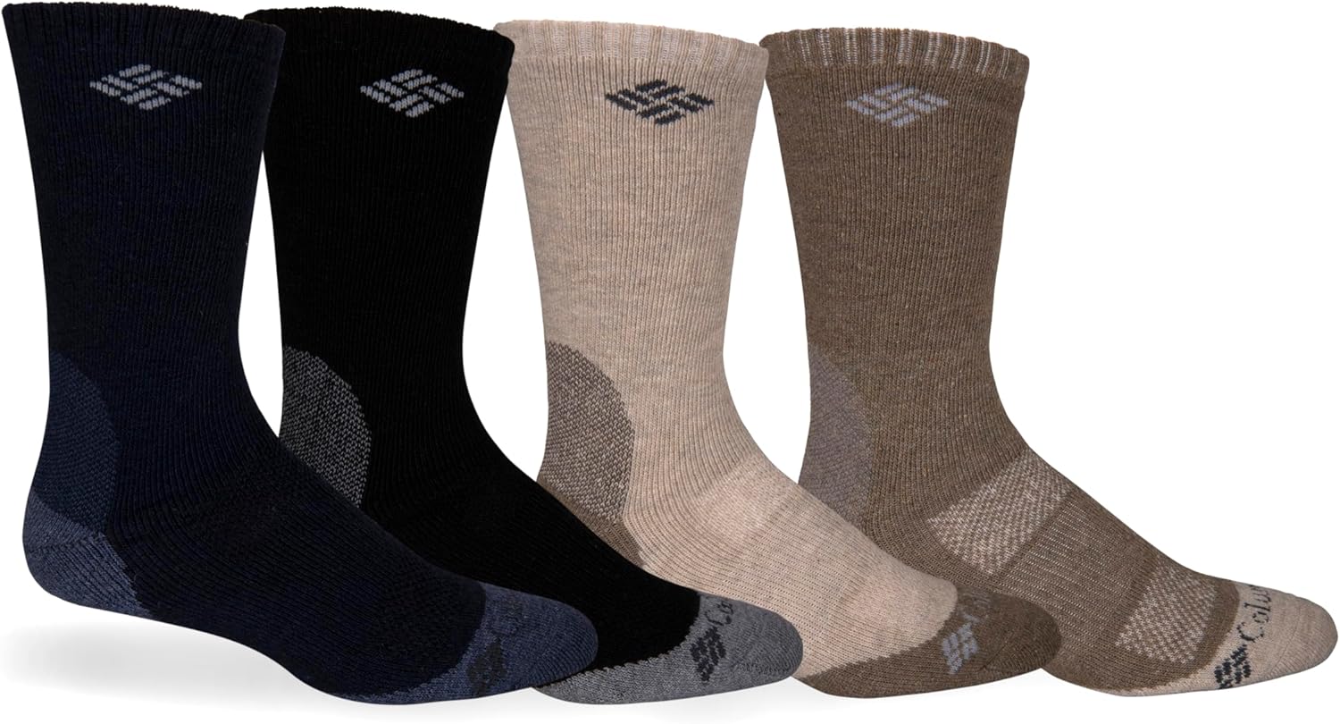 

Columbia мужские шерстяные носки-гольфы, 4 пары, Navy/Black/Brown/Khaki