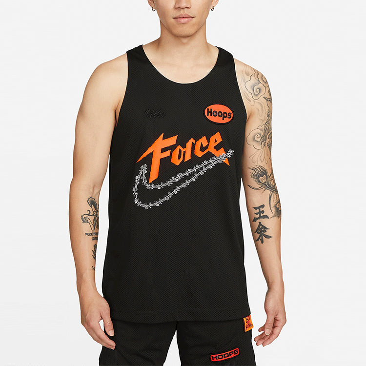 Джерси Men's Nike Sports Creative Printing Running Basketball Jersey/Vest Black — фото 3