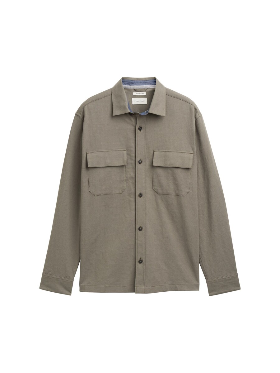 

Рубашка на пуговицах классического кроя TOM TAILOR, оливковый