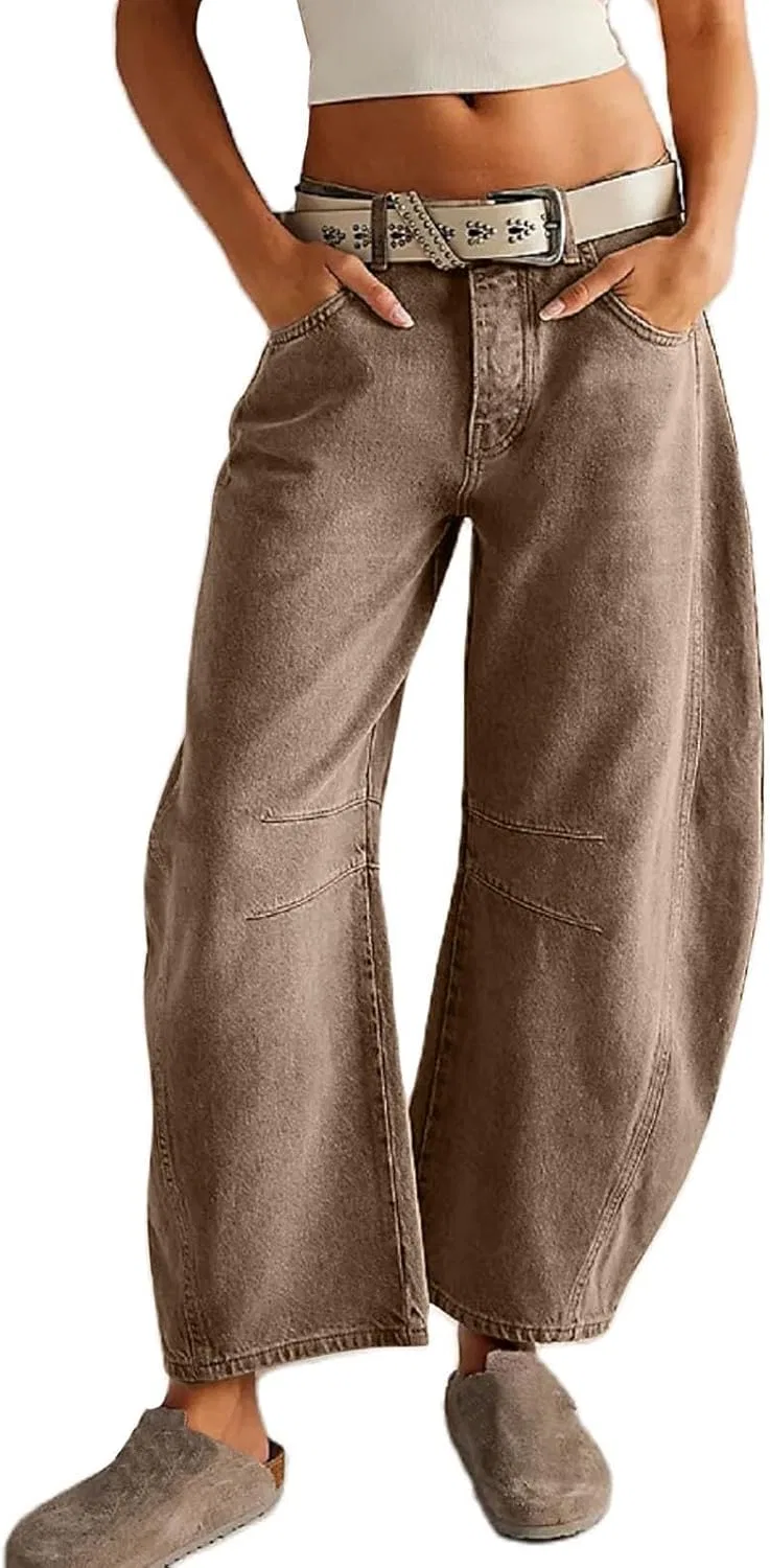 Джинсы boyfriend, коричневые, 3-light Brown