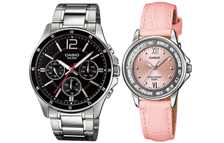 

Унисекс парные часы серии Black CASIO