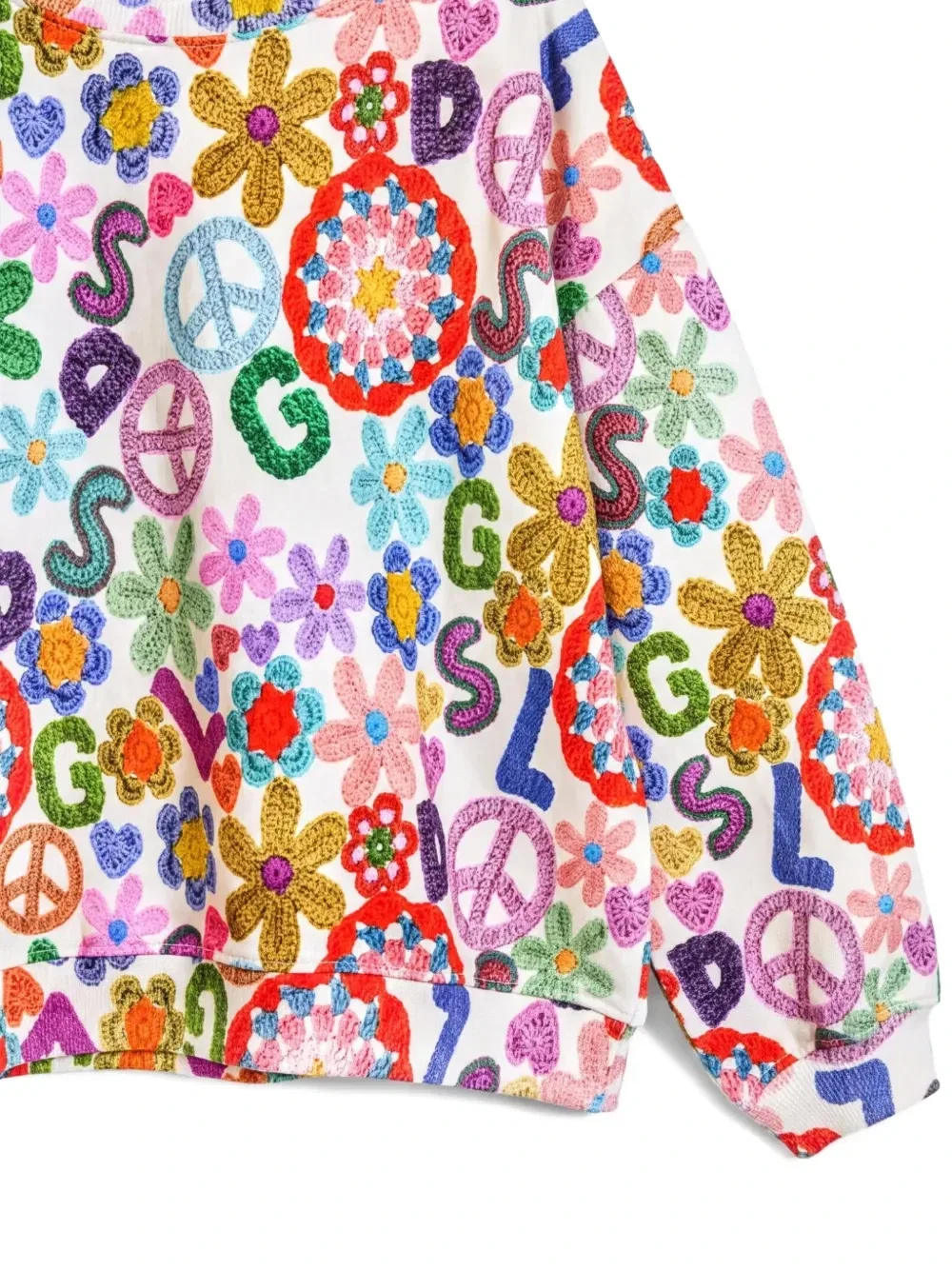 Толстовка с цветочной вышивкой Desigual, белый — фото 4