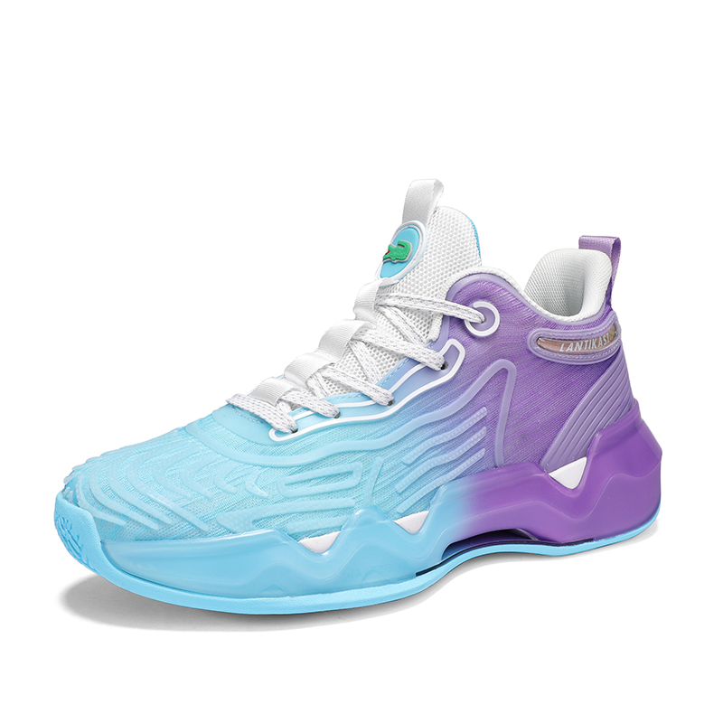 

Баскетбольные кроссовки Basketball Shoes Unisex Mid-Top Tonybear, цвет Sky blue purple