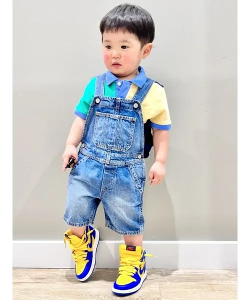 короткий джинсовый комбинезон babyGap Washwell