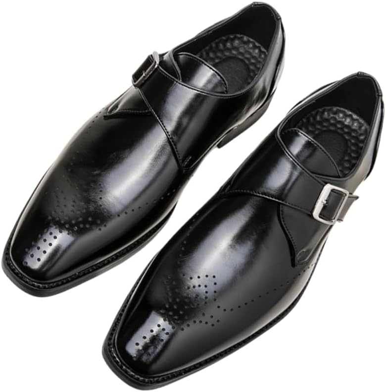 

Мужские оксфорды, удобные и дышащие из искусственной кожи, повседневные модные деловые туфли с заостренным носком Hoalox, черный