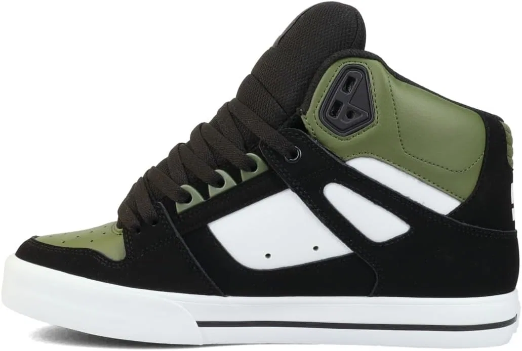 Кроссовки для скейтбординга DC Shoes Pure HIGH TOP WC, цвет Olive/Black/White — фото 3