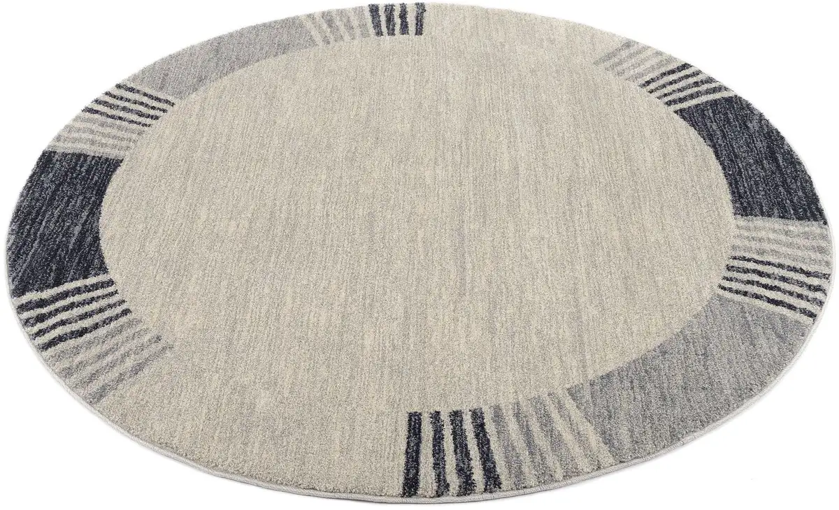

OCI THE CARPET BRAND "CASTLE FLORA" ковер, круглый, для гостиной OCI Die Teppichmarke Ø 160 см, серый/синий
