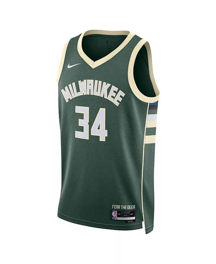Мужская и женская баскетбольная майка Giannis Antetokounmpo Milwaukee Bucks Swingman Nike, зеленый — фото 2