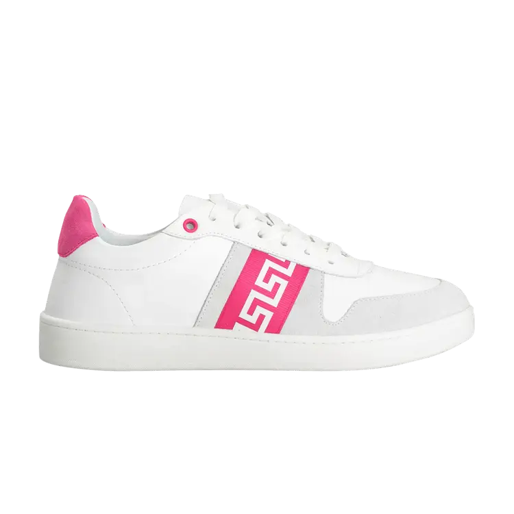 Кроссовки Versace Wmns La Greca Sneaker White Pink, белый