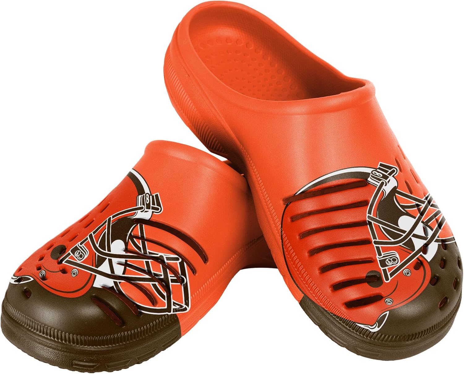 

Мужские сабо FOCO NFL с крупным логотипом команды, удобные водонепроницаемые слипоны, Cleveland Browns