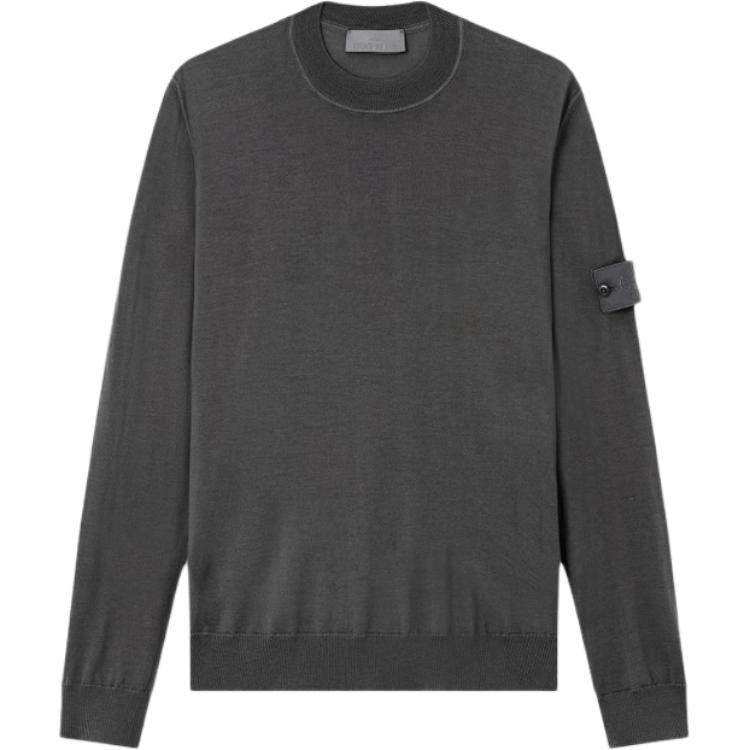 

Свитер с логотипом на груди STONE ISLAND, темно серый