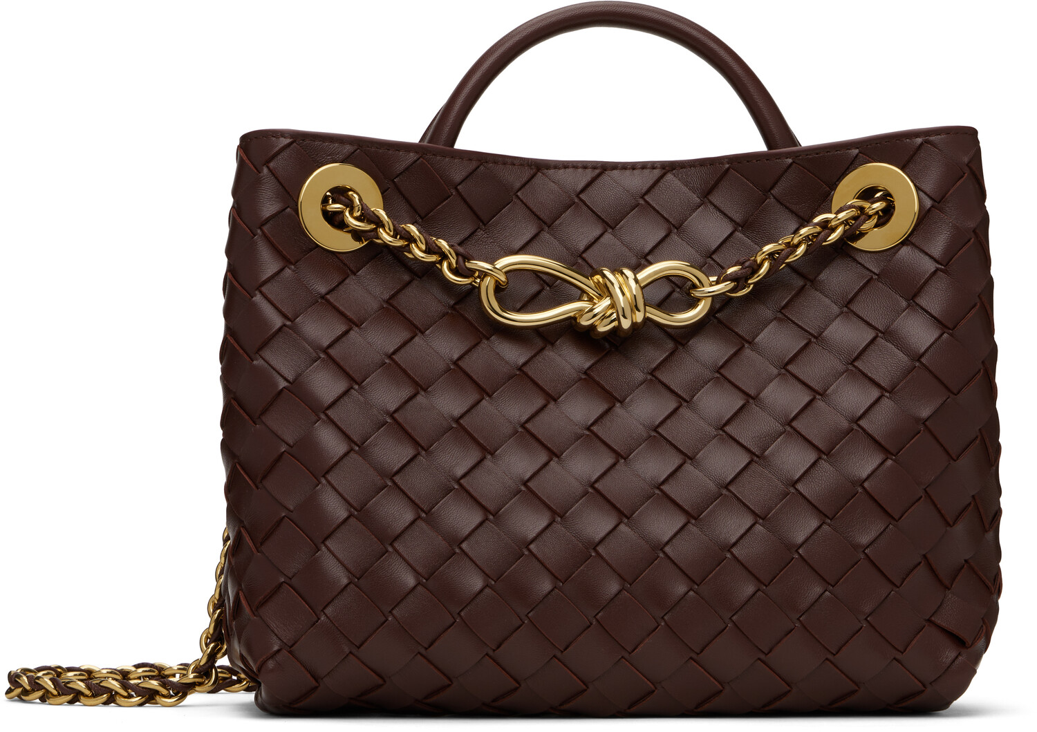 

Коричневый маленький Andiamo сумка на цепочке Bottega Veneta