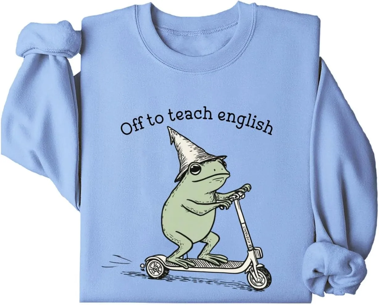

Толстовка Off to Teach English с принтом лягушки Batclock