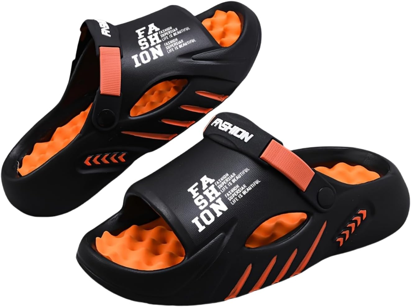 

Мужские модные сандалии Hhhchpm - повседневные спортивные сандалии на легкой подошве, удобные, из долговечного материала EVA, для летнего отдыха на улице, черный