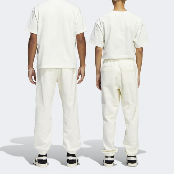 Спортивные штаны adidas originals x Pharrell Williams Crossover Solid Color Loose Bundle Feet Sports Pants/Trousers/Joggers White, белый — фото 4