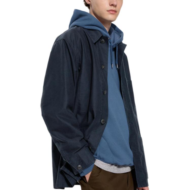 UNIQLO Темно-синяя куртка для мужчин, Dark Blue — фото 4