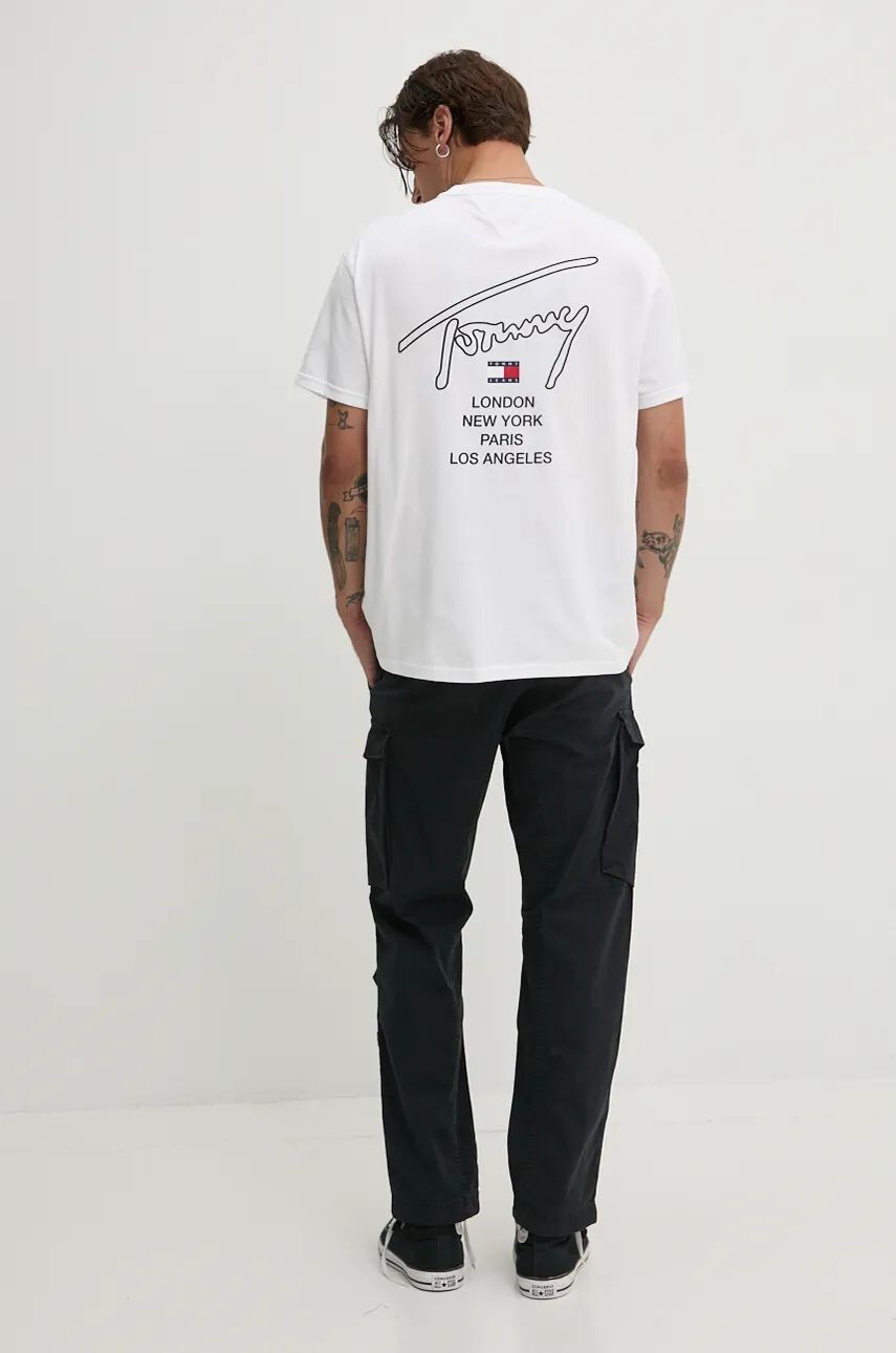 

Хлопковая футболка Tommy Jeans, белый