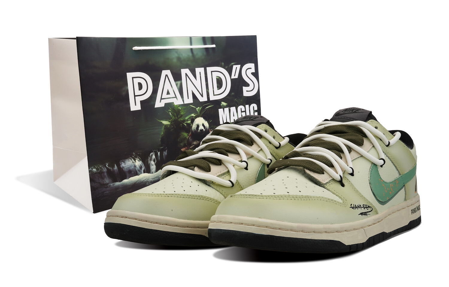 

Кроссовки Nike Dunk Skateboarding Shoes Men Low-top Green, цвет Matcha