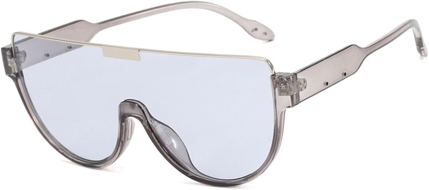 

Модные солнцезащитные очки в крупной оправе для мужчин и женщин, для активного отдыха, отпуска, спорта, вождения, вождения, поездок на работу generic, Translucent Gray Frame Gray Lens