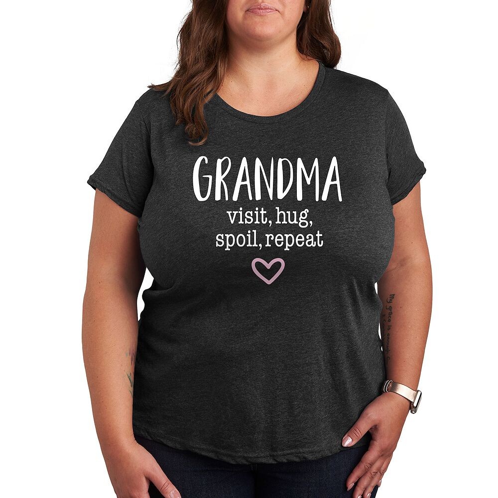 

Футболка Plus Granma Visit Hug с рисунком Licensed Character, цвет Heather Charcoal