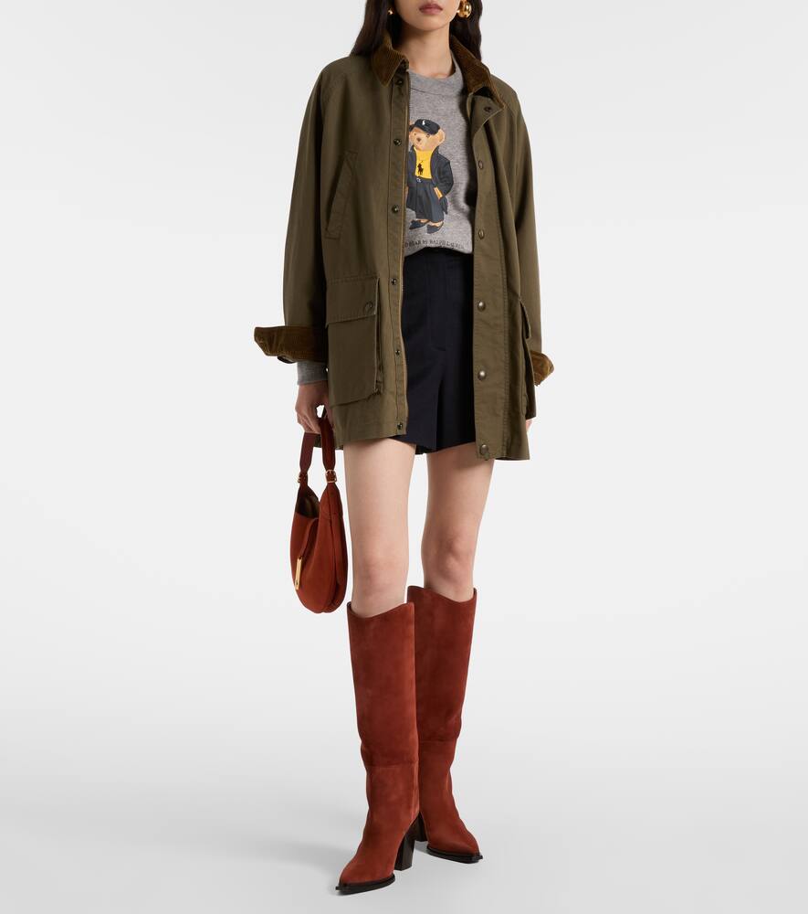 Флисовая толстовка Polo Bear из хлопковой смеси Polo Ralph Lauren, Dark Vint Heather — фото 2