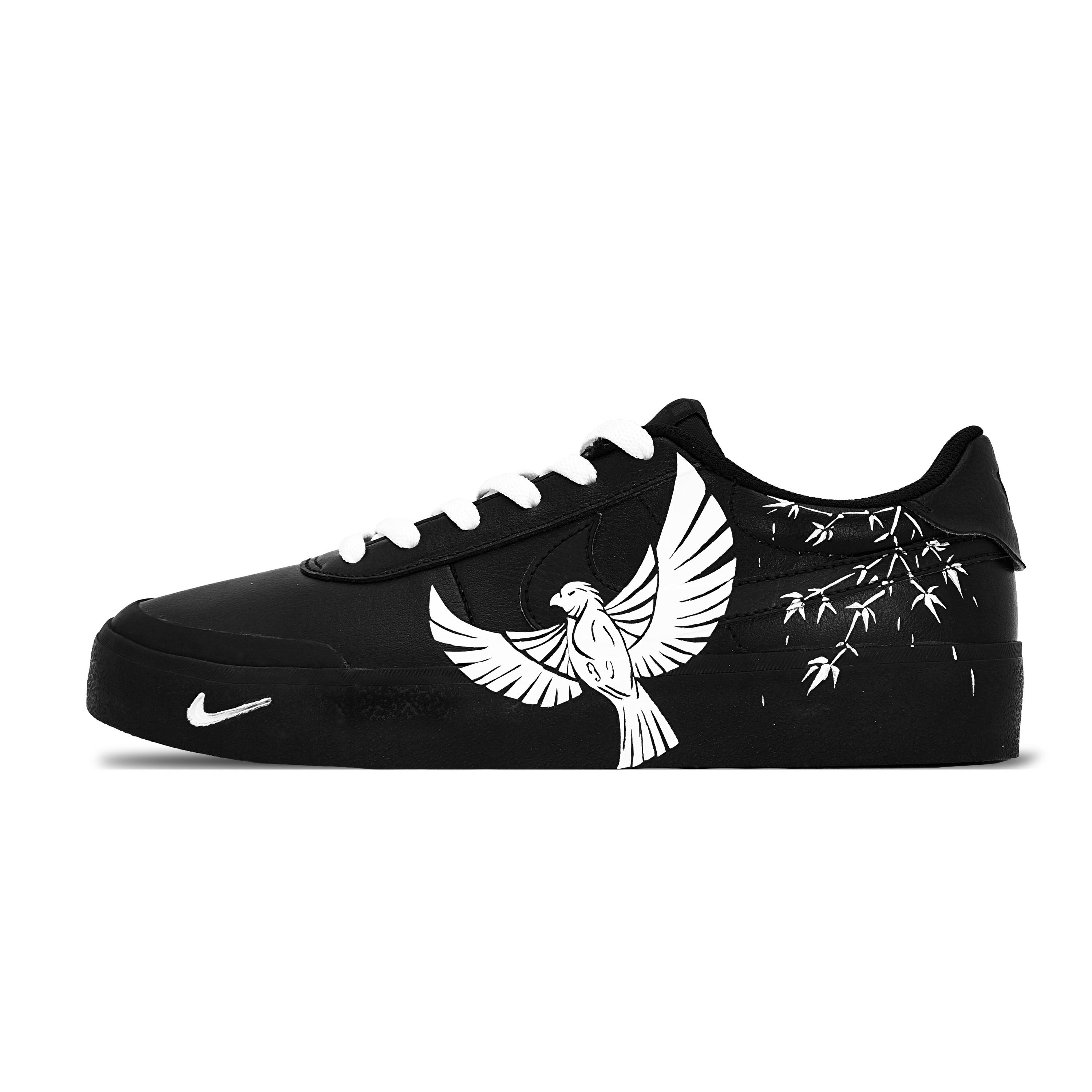 

Nike Кроссовки Court Shot Hung Shadow с антискользящим покрытием, износостойкие, низкие, мужские, для скейтбординга, черные, белые