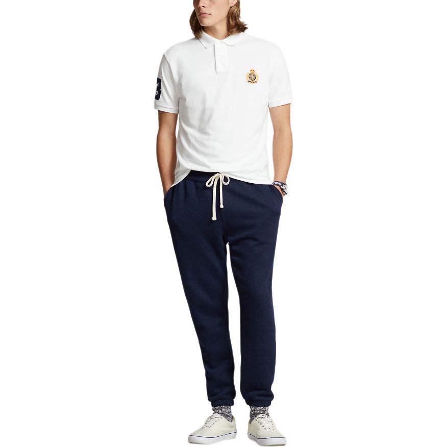 Тройная пони вышитая хлопковая поло Polo Ralph Lauren, белый — фото 4