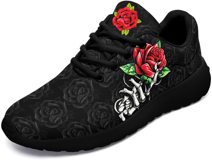 

Модные кроссовки с черепом для мужчин и женщин, розовые и черно-красные, повседневные, легкие, унисекс, для бега, тенниса и ходьбы Awsole