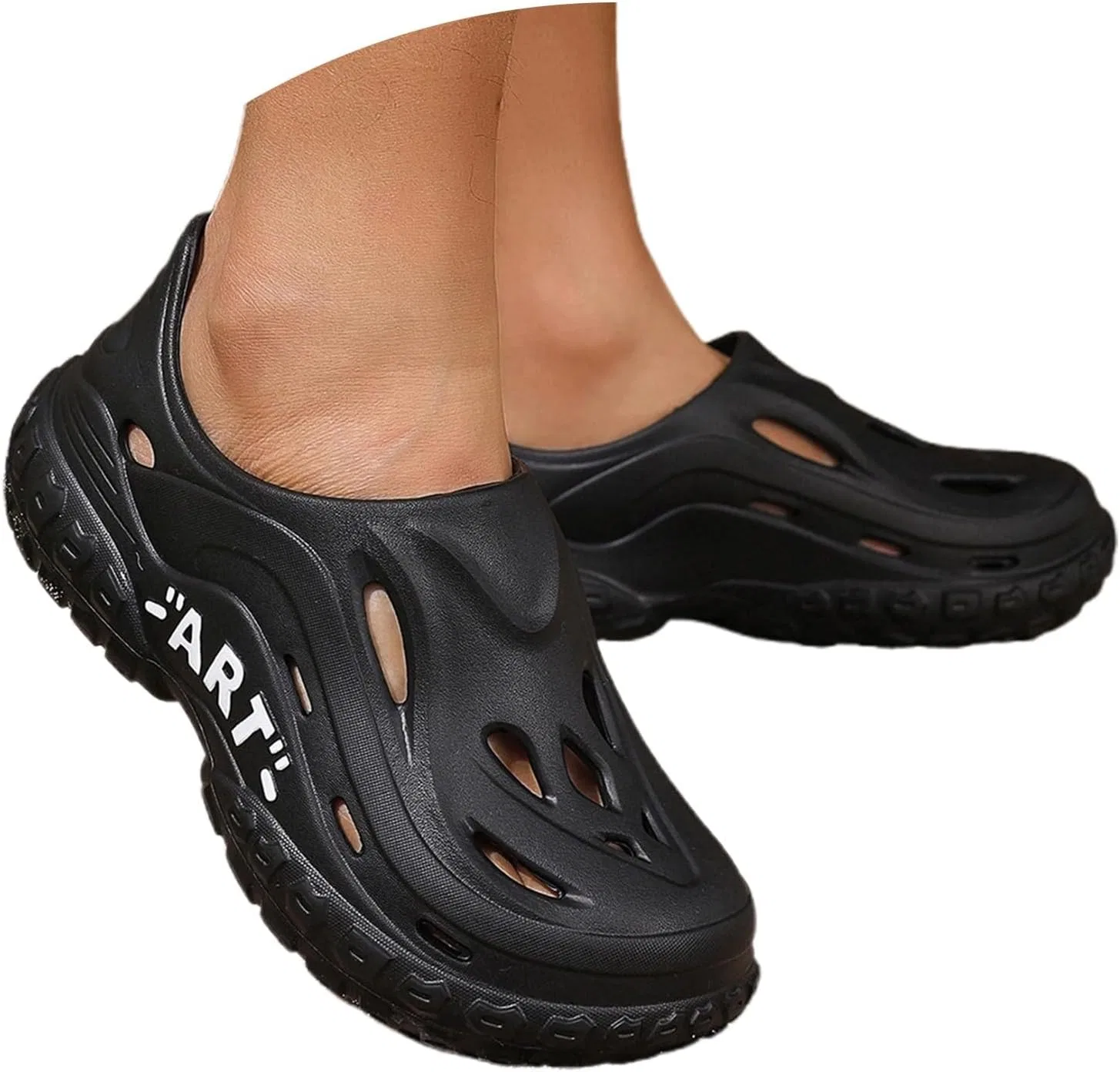 Сабо и пантолетты Für Herren Damen Leicht Hausschuhe mit Rutschfester Sohle Gartenclogs Küchenschuhe Unisex Weiche Gartenschuhe Garten Sommer Sandalen Strand Schuhe Badelatschen Hsternexy, B41 Schwarz — фото 2