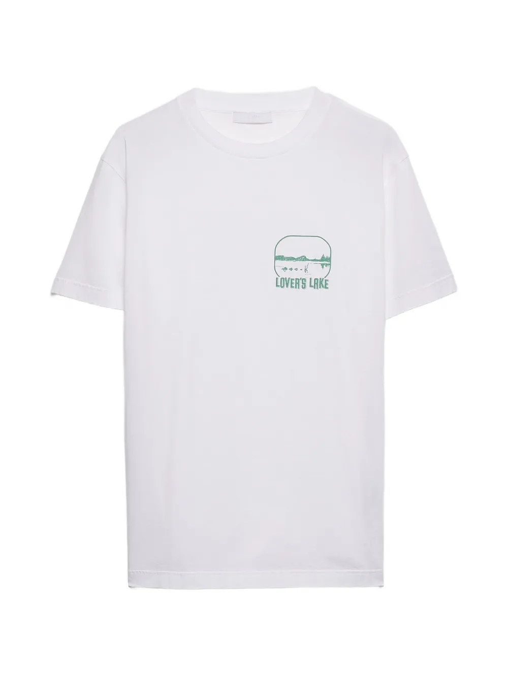 

Футболка с графическим принтом Prada, белый